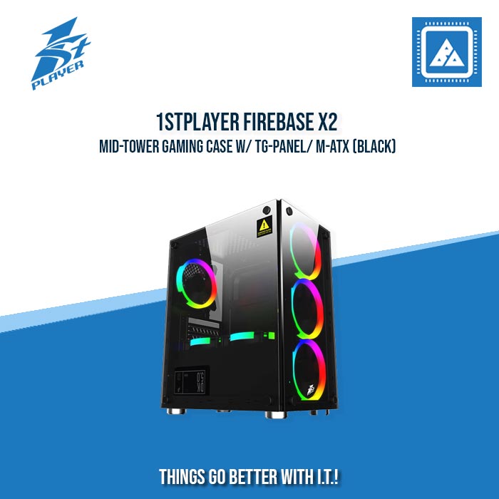 1STPLAYER FIREBASE X2 MID-TOWER GAMING CASE W/ TG-PANEL/ M-ATX (BLACK) 1STPLAYER FIREBASE X2 MID-TOWER GAMING CASE W/ TG-PANEL/ M-ATX (BLACK)